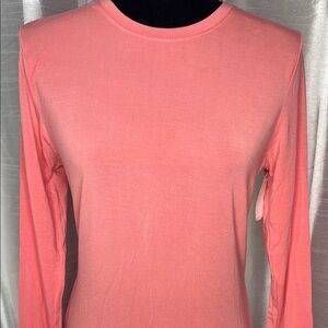 Cuddl Duds Softwear with Stretch Pink Coral Modal Blend Women’s Long Sleeve Tee